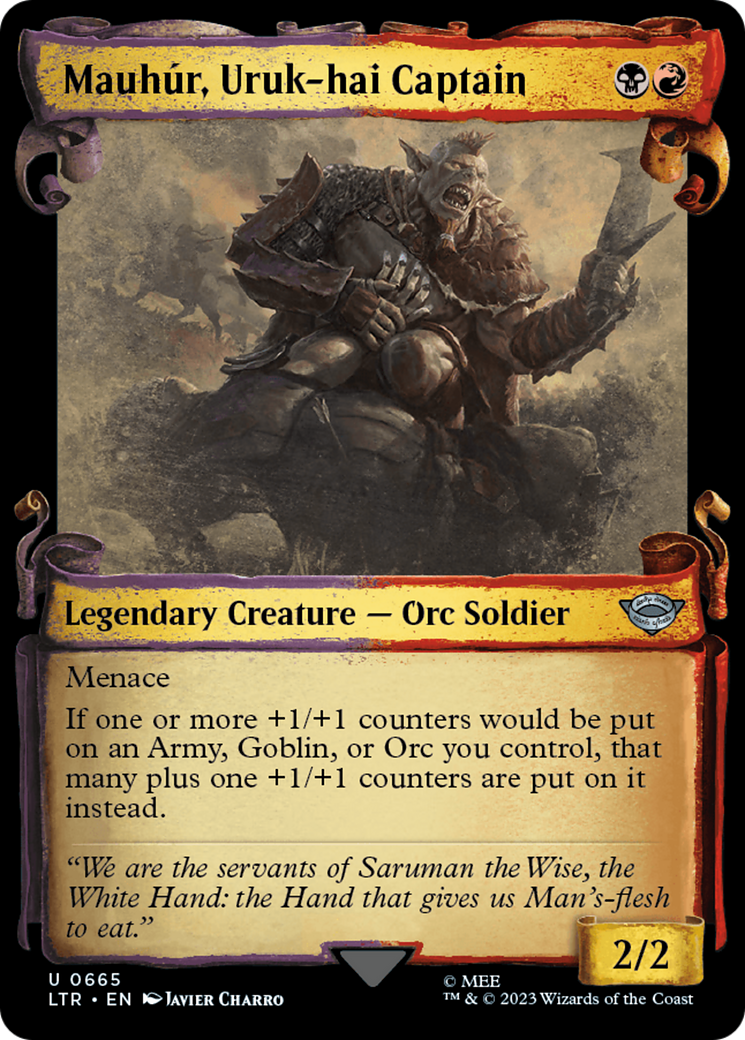 Mauhur, Uruk-hai Captain (Showcase Scrolls) (LTR-665) - The Lord of the Rings: Tales of Middle-earth: (Showcase)