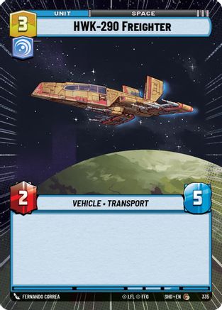 HWK-290 Freighter (Hyperspace) (335) - Shadows of the Galaxy Foil