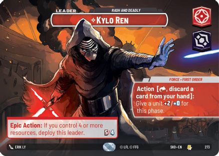 Kylo Ren - Rash and Deadly (Showcase) (273) - Shadows of the Galaxy Foil