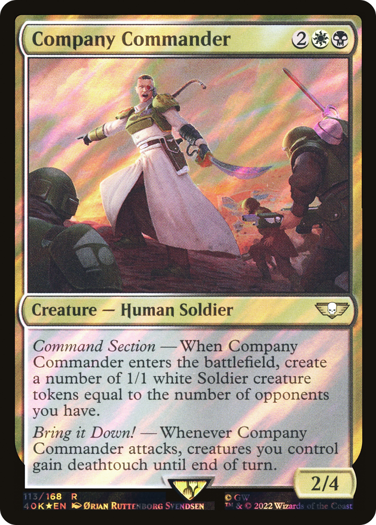 Company Commander (Surge Foil) (40K-113★) - Warhammer 40,000 Commander Foil
