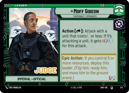 Moff Gideon - Formidable Commander (1/2) - Judge Promos