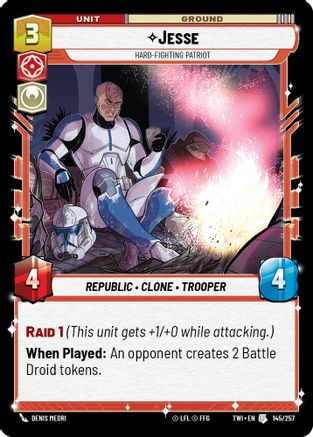 Jesse - Hard-Fighting Patriot (145/257) - Twilight of the Republic Foil