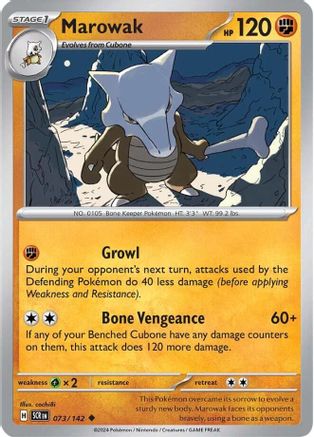 Marowak 073/142 SV07 Stellar Crown - Uncommon