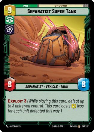 Separatist Super Tank (087/257) - Twilight of the Republic Foil