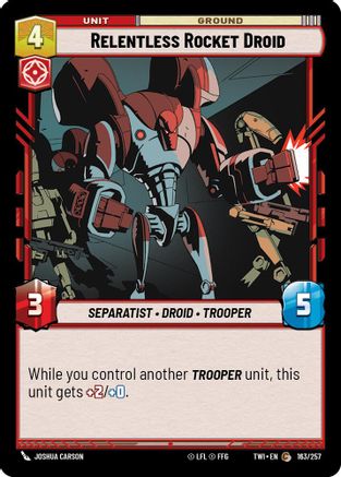 Relentless Rocket Droid (163/257) - Twilight of the Republic
