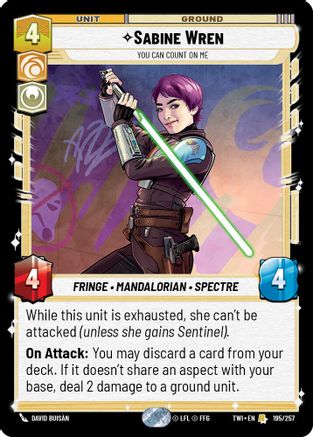 Sabine Wren - You Can Count On Me (195/257) - Twilight of the Republic
