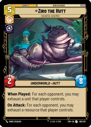 Ziro the Hutt - Colorful Schemer (185/257) - Twilight of the Republic Foil