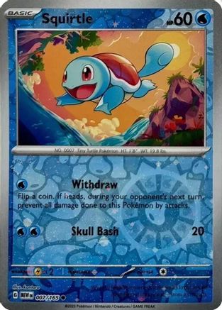 Squirtle (Reverse Cosmos Holo) (Costco Exclusive) 007/165 - Holofoil Miscellaneous Cards & Products - Common
