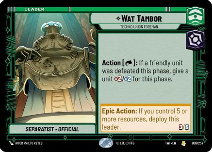 Wat Tambor - Techno Union Foreman (006/257) - Twilight of the Republic