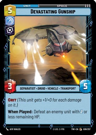 Devastating Gunship (036/257) - Twilight of the Republic Foil