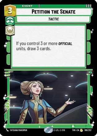 Petition the Senate (100/257) - Twilight of the Republic Foil