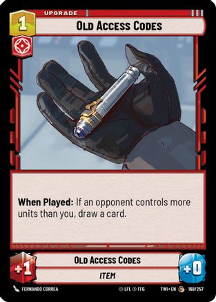 Old Access Codes (168/257) - Twilight of the Republic Foil