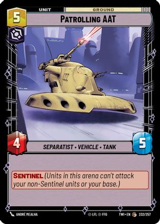 Patrolling AAT (232/257) - Twilight of the Republic Foil