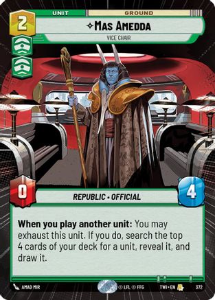 Mas Amedda - Vice Chair (Hyperspace) (372) - Twilight of the Republic Foil