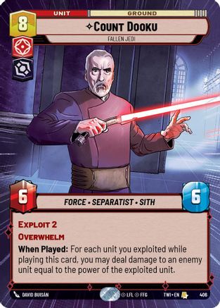 Count Dooku - Fallen Jedi (Hyperspace) (406) - Twilight of the Republic Foil