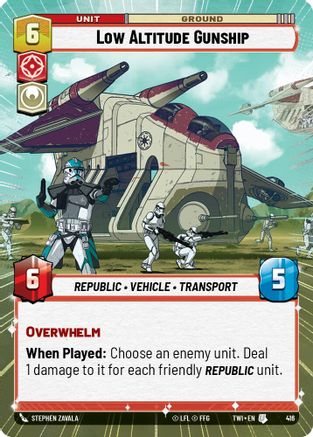 Low Altitude Gunship (Hyperspace) (416) - Twilight of the Republic Foil