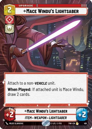 Mace Windu's Lightsaber (Hyperspace) (419) - Twilight of the Republic Foil