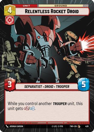 Relentless Rocket Droid (Hyperspace) (430) - Twilight of the Republic Foil
