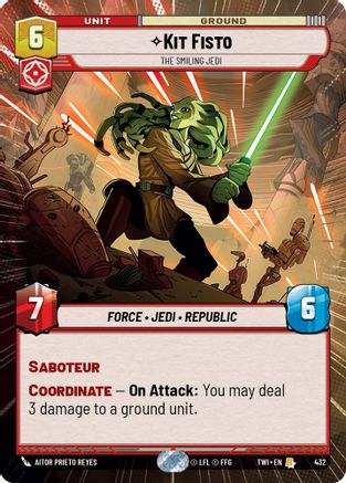 Kit Fisto - The Smiling Jedi (Hyperspace) (432) - Twilight of the Republic Foil
