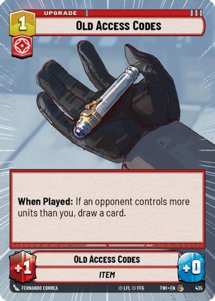 Old Access Codes (Hyperspace) (435) - Twilight of the Republic