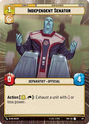 Independent Senator (Hyperspace) (471) - Twilight of the Republic Foil