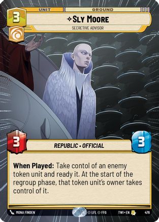 Sly Moore - Secretive Advisor (Hyperspace) (476) - Twilight of the Republic Foil