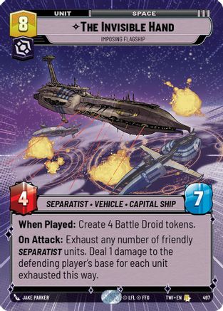 The Invisible Hand - Imposing Flagship (Hyperspace) (497) - Twilight of the Republic Foil