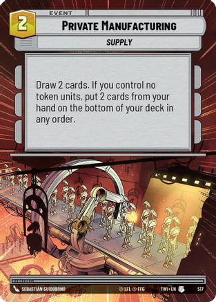 Private Manufacturing (Hyperspace) (517) - Twilight of the Republic Foil