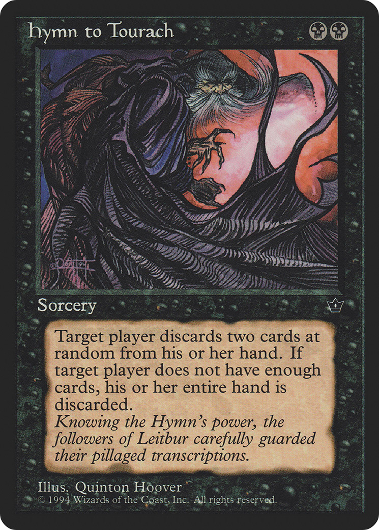 Hymn to Tourach (Cloak) (FEM-38) - Fallen Empires