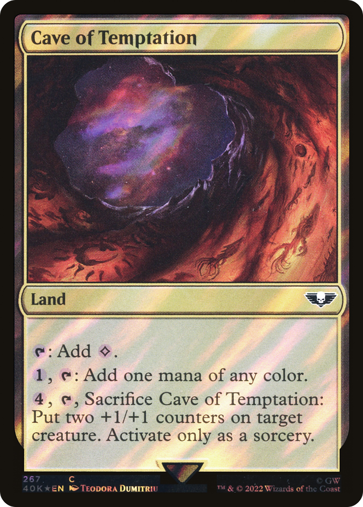Cave of Temptation (Surge Foil) (40K-267★) - Warhammer 40,000 Commander Foil