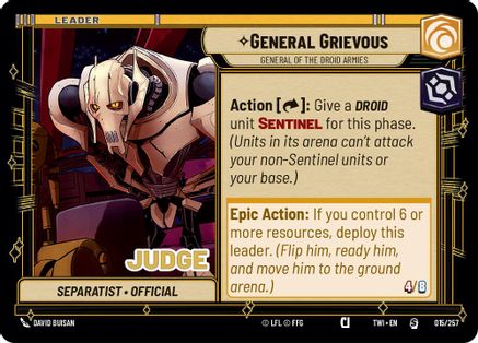 General Grievous - General of the Droid Armies (015/257) - Judge Promos