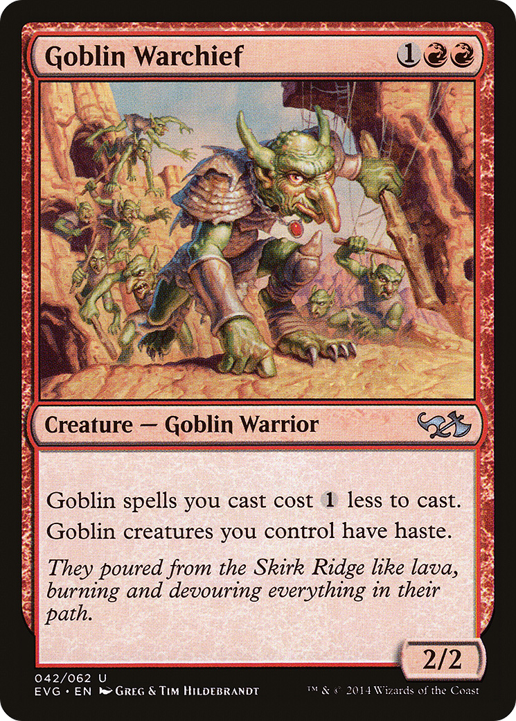 Goblin Warchief (EVG-42) - Duel Decks Anthology: Elves vs. Goblins