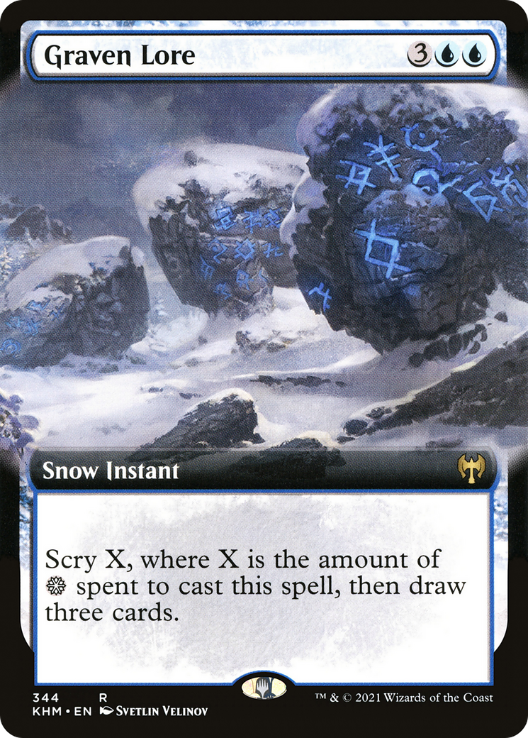 Graven Lore (Extended Art) (KHM-344) - Kaldheim: (Extended Art, snow) Foil