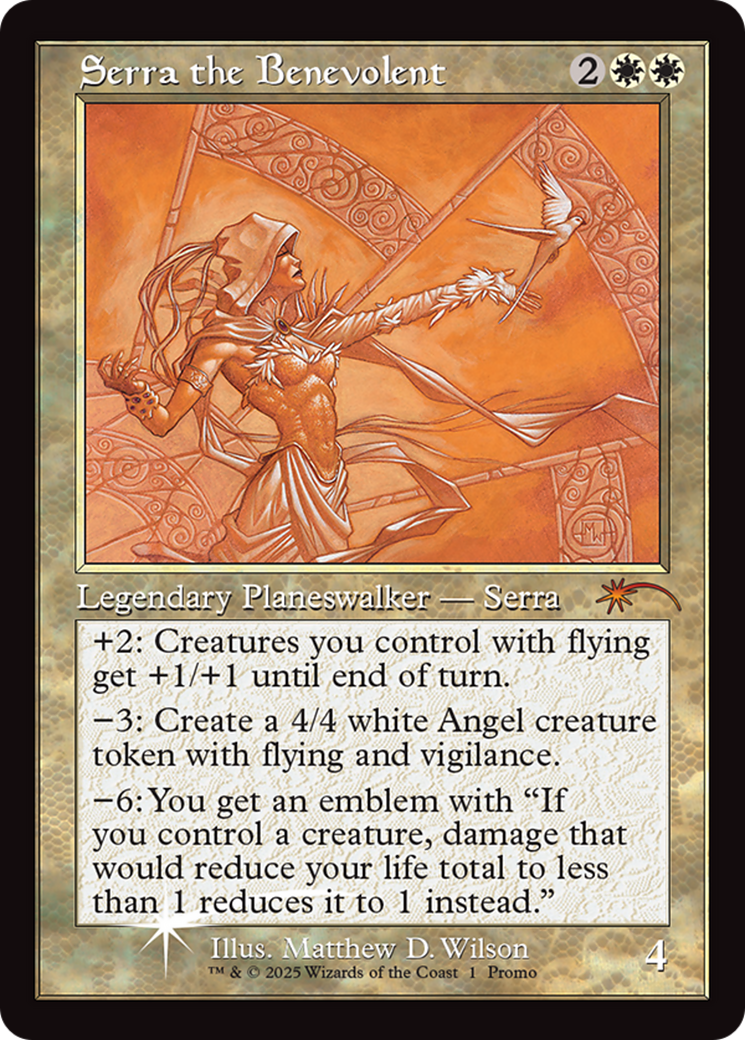 Serra the Benevolent (Retro Frame) (SLD-001) - MagicFest 2025 Foil