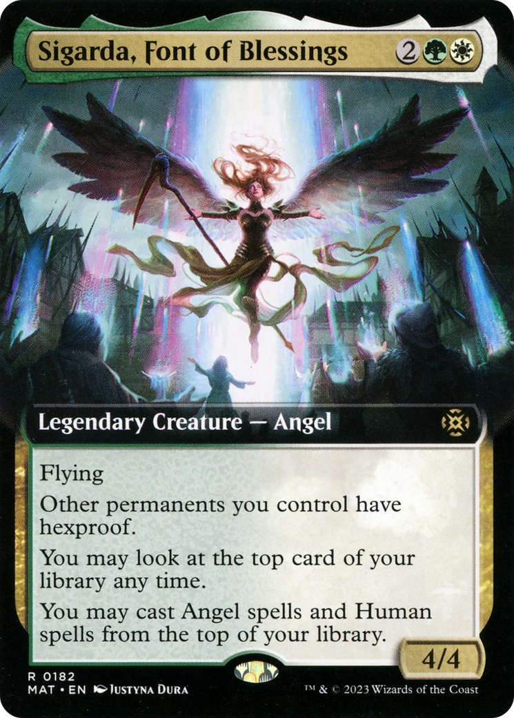 Sigarda, Font of Blessings (Extended Art) (MAT-182) - March of the Machine: The Aftermath: (Extended Art) Foil