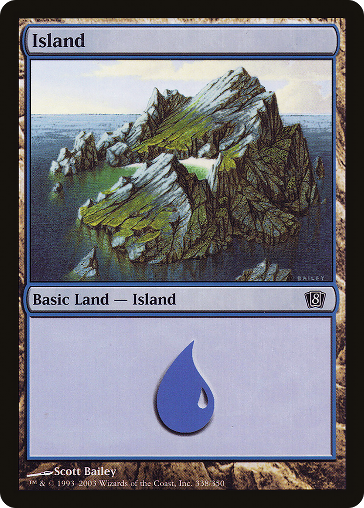 Island (338) (8ED-338) - 8th Edition Foil
