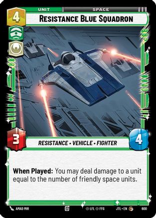 Resistance Blue Squadron (Foil) (600) - Jump to Lightspeed Foil