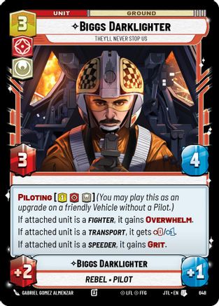 Biggs Darklighter - They'll Never Stop Us (Foil) (648) - Jump to Lightspeed Foil