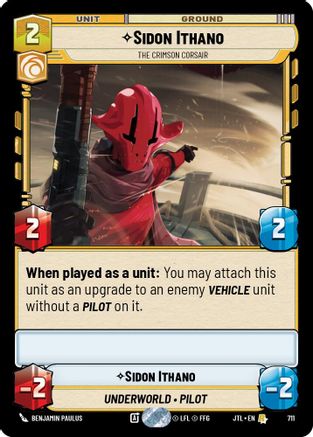 Sidon Ithano - The Crimson Corsair (Foil) (711) - Jump to Lightspeed Foil