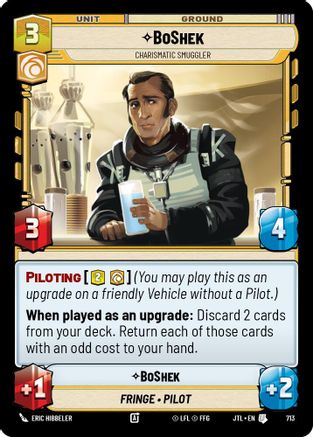 BoShek - Charismatic Smuggler (Foil) (713) - Jump to Lightspeed Foil