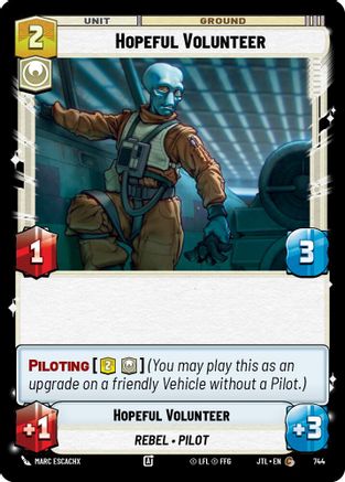 Hopeful Volunteer (Foil) (744) - Jump to Lightspeed Foil