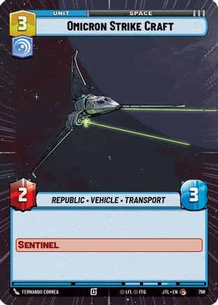 Omicron Strike Craft (Hyperspace Foil) (798) - Jump to Lightspeed Foil