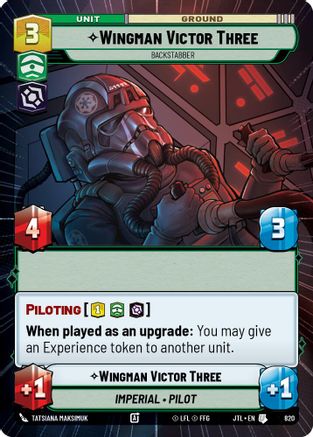 Wingman Victor Three - Backstabber (Hyperspace Foil) (820) - Jump to Lightspeed Foil