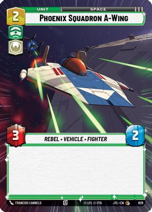Phoenix Squadron A-Wing (Hyperspace Foil) (829) - Jump to Lightspeed Foil