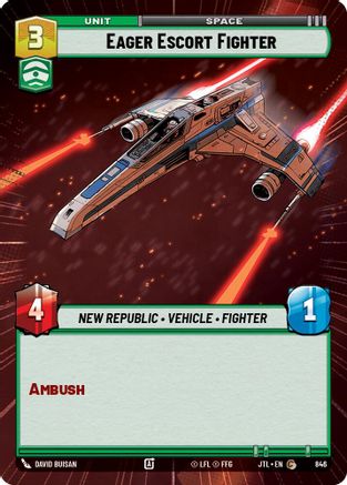 Eager Escort Fighter (Hyperspace Foil) (846) - Jump to Lightspeed Foil