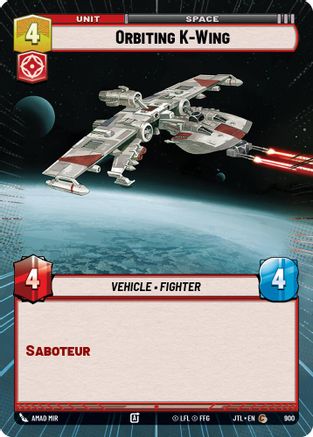 Orbiting K-Wing (Hyperspace Foil) (900) - Jump to Lightspeed Foil