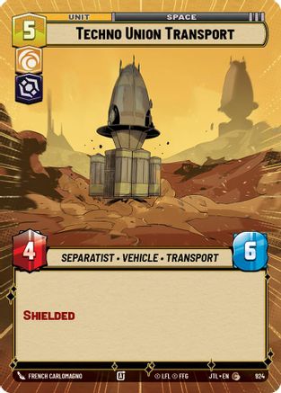 Techno Union Transport (Hyperspace Foil) (924) - Jump to Lightspeed Foil