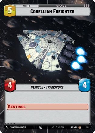 Corellian Freighter (Hyperspace Foil) (992) - Jump to Lightspeed Foil