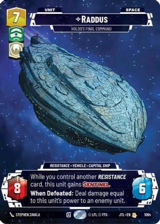 Raddus - Holdo's Final Command (Prestige Foil) (1064) - Jump to Lightspeed Foil