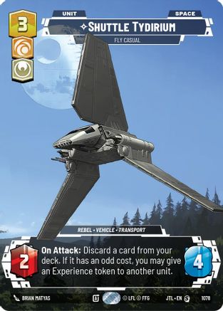 Shuttle Tydirium - Fly Casual (Prestige Foil) (1078) - Jump to Lightspeed Foil